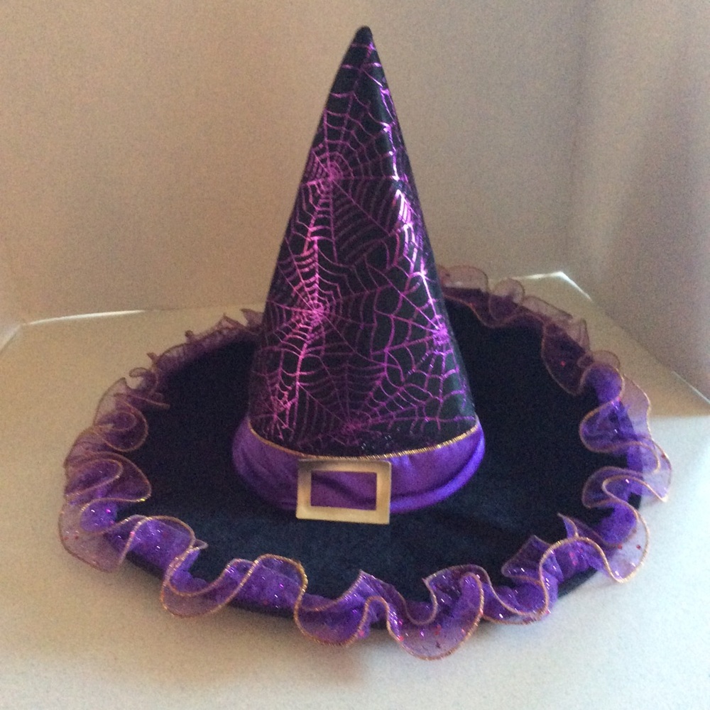 Chasing Fireflies Hallows Eve Spider Witch Purple Black Velvet Halloween Costume - Picture 4 of 16